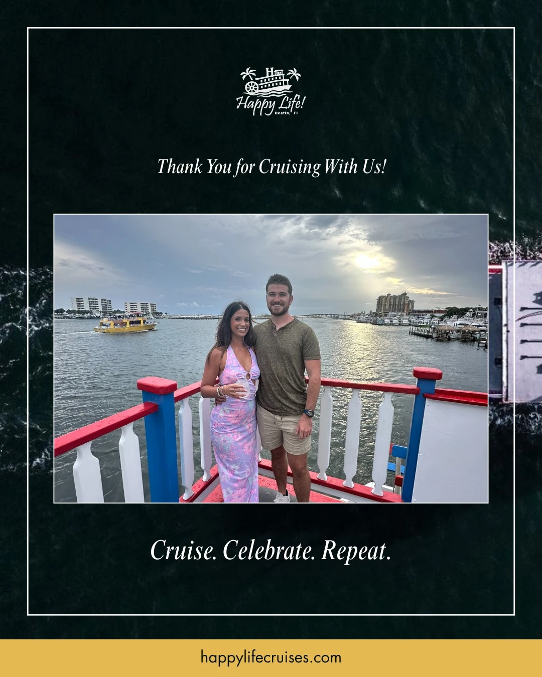 Couple enjoying cruises in Florida